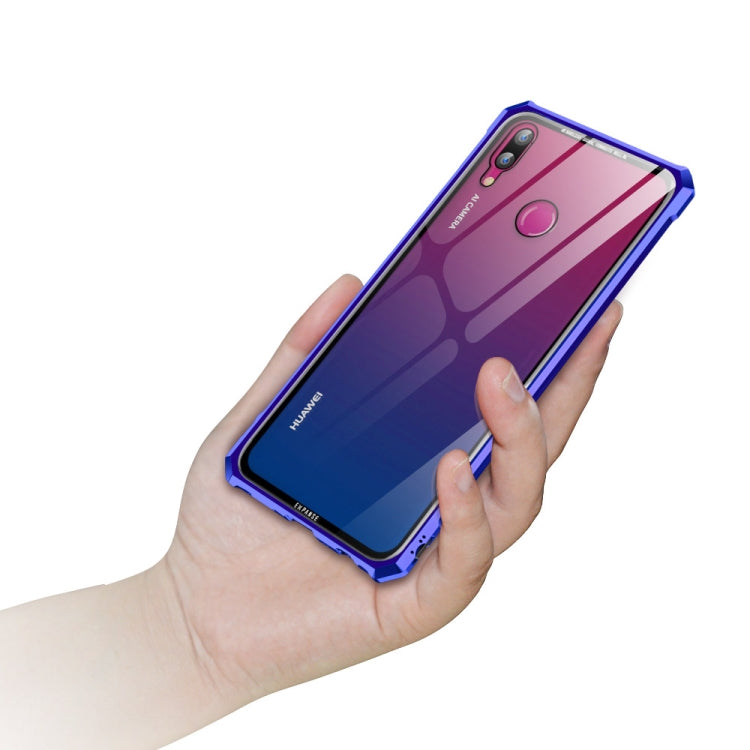 Snap-on Aluminum Frame and Tempered Glass Back Plate Case for Huawei Enjoy Max