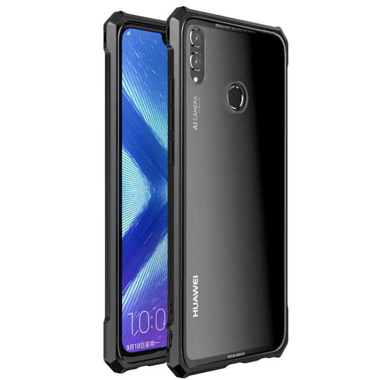 Snap-on Aluminum Frame and Tempered Glass Back Plate Case for Huawei Honor 8X