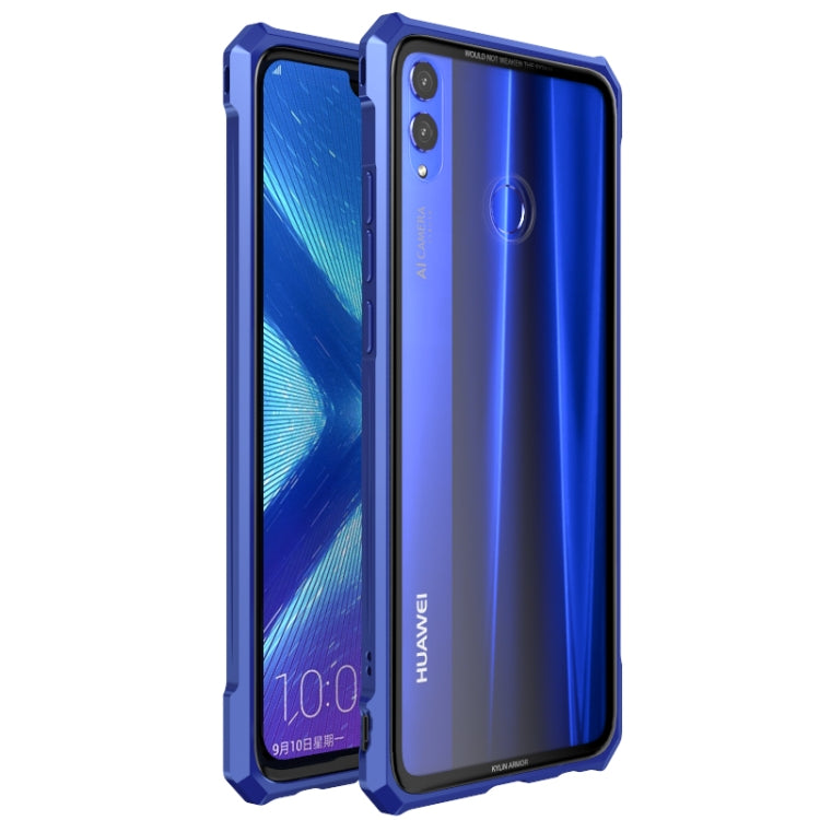 Snap-on Aluminum Frame and Tempered Glass Back Plate Case for Huawei Honor 8X