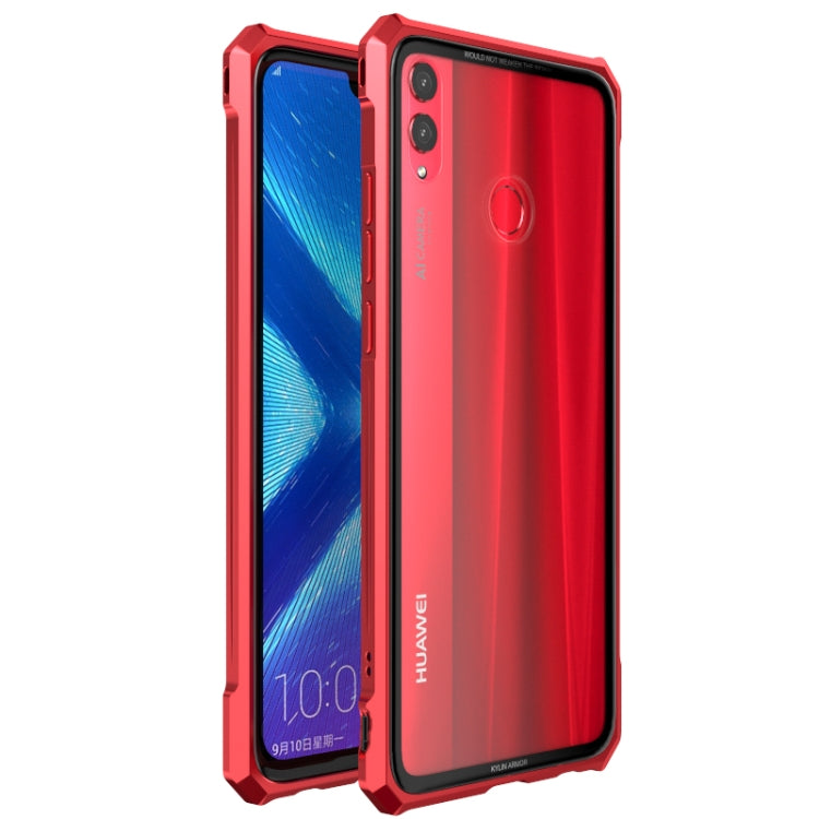 Snap-on Aluminum Frame and Tempered Glass Back Plate Case for Huawei Honor 8X