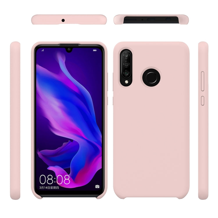Solid Color Liquid Silicone Dropproof Protective Case for Huawei P30 Lite/Nova 4e