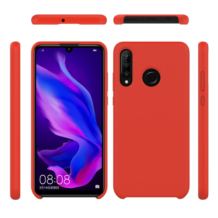 Solid Color Liquid Silicone Dropproof Protective Case for Huawei P30 Lite/Nova 4e