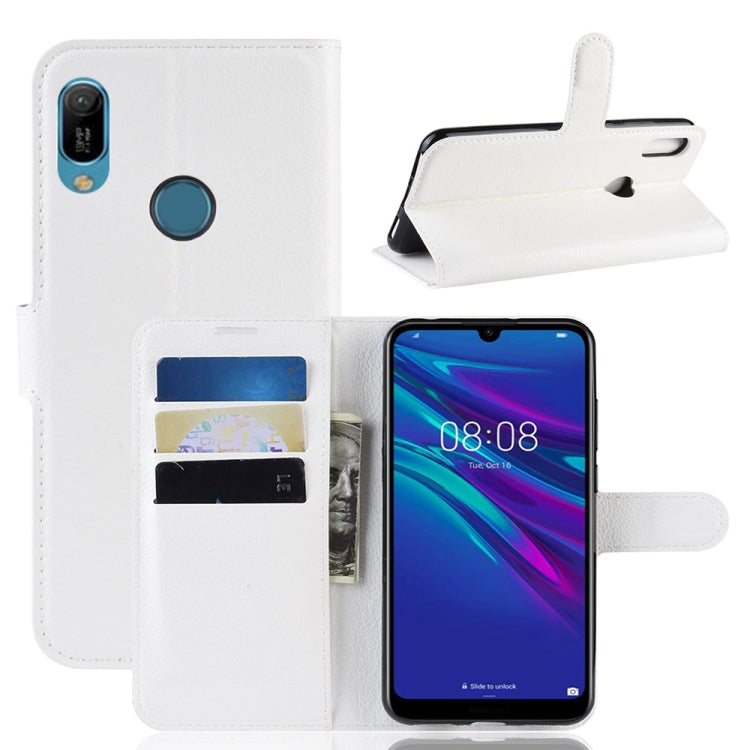 Litchi Texture Horizontal Flip Leather Case for Huawei Y6 2019, with Wallet & Holder & Card Slots