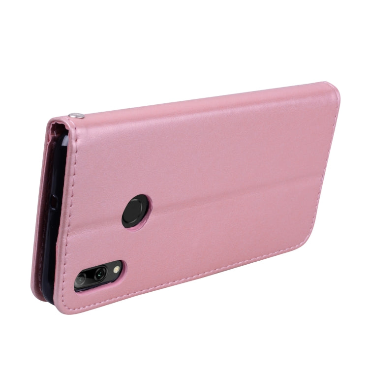Rose Embossed Horizontal Flip PU Leather Case for Huawei P Smart 2019, with Holder & Card Slots & Wallet