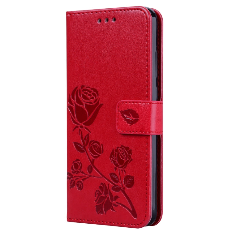 Rose Embossed Horizontal Flip PU Leather Case for Huawei P Smart 2019, with Holder & Card Slots & Wallet