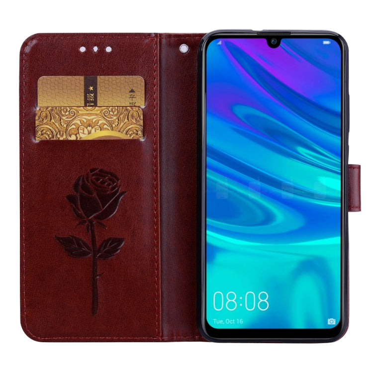 Rose Embossed Horizontal Flip PU Leather Case for Huawei P Smart 2019, with Holder & Card Slots & Wallet