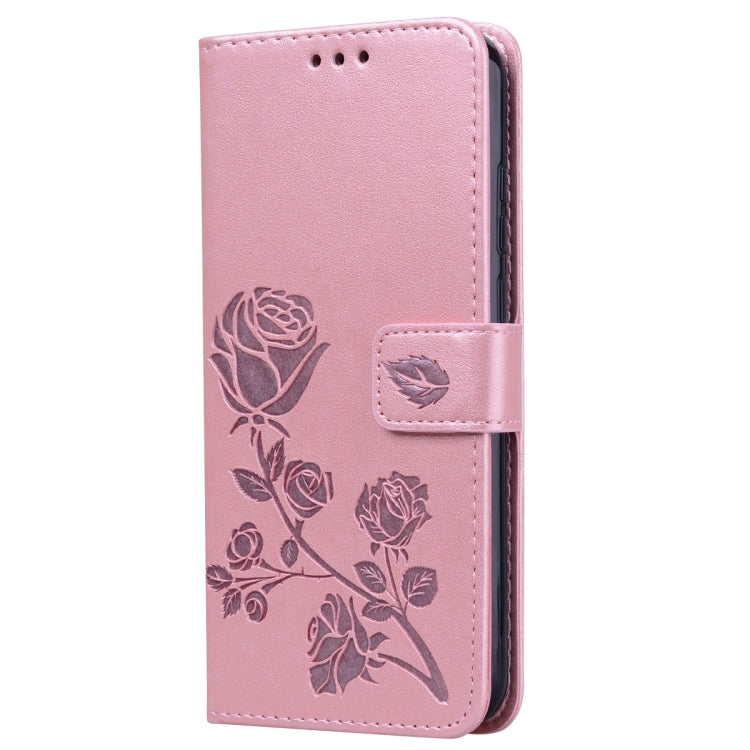 Rose Embossed Horizontal Flip PU Leather Case for Huawei Honor 8A/Y6 2019, with Holder & Card Slots & Wallet