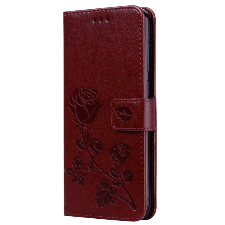 Rose Embossed Horizontal Flip PU Leather Case for Huawei Honor 8C, with Holder & Card Slots & Wallet