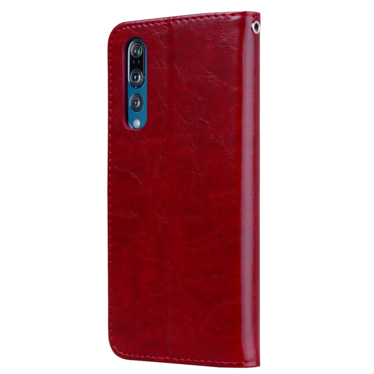 Business Style Oil Wax Texture Horizontal Flip Leather Case for Huawei P30, with Holder & Card Slots & Wallet