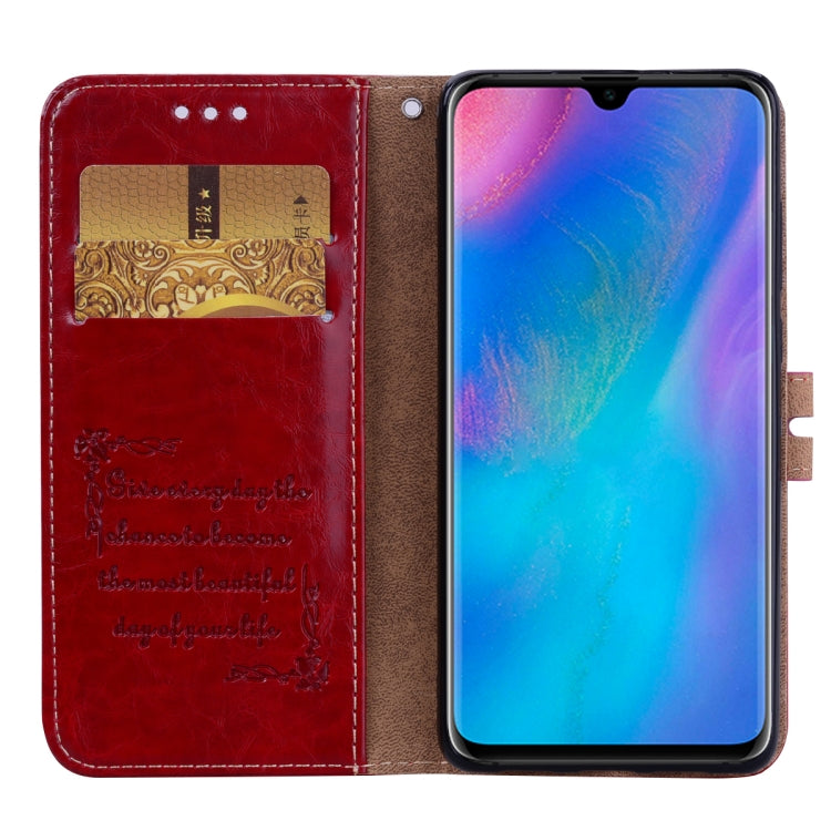 Business Style Oil Wax Texture Horizontal Flip Leather Case for Huawei P30, with Holder & Card Slots & Wallet