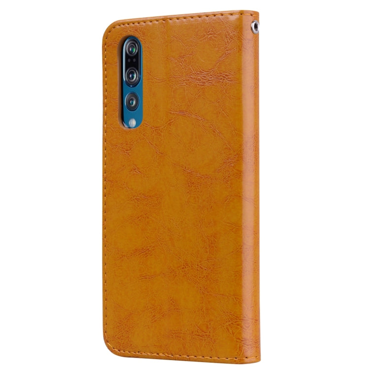 Business Style Oil Wax Texture Horizontal Flip Leather Case for Huawei P30, with Holder & Card Slots & Wallet