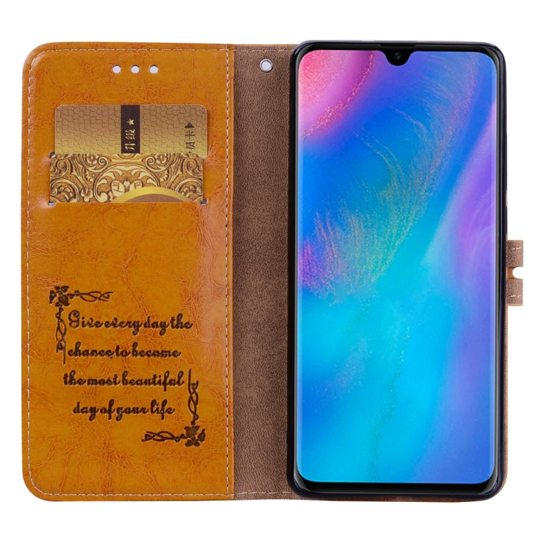 Business Style Oil Wax Texture Horizontal Flip Leather Case for Huawei P30 Pro, with Holder & Card Slots & Wallet