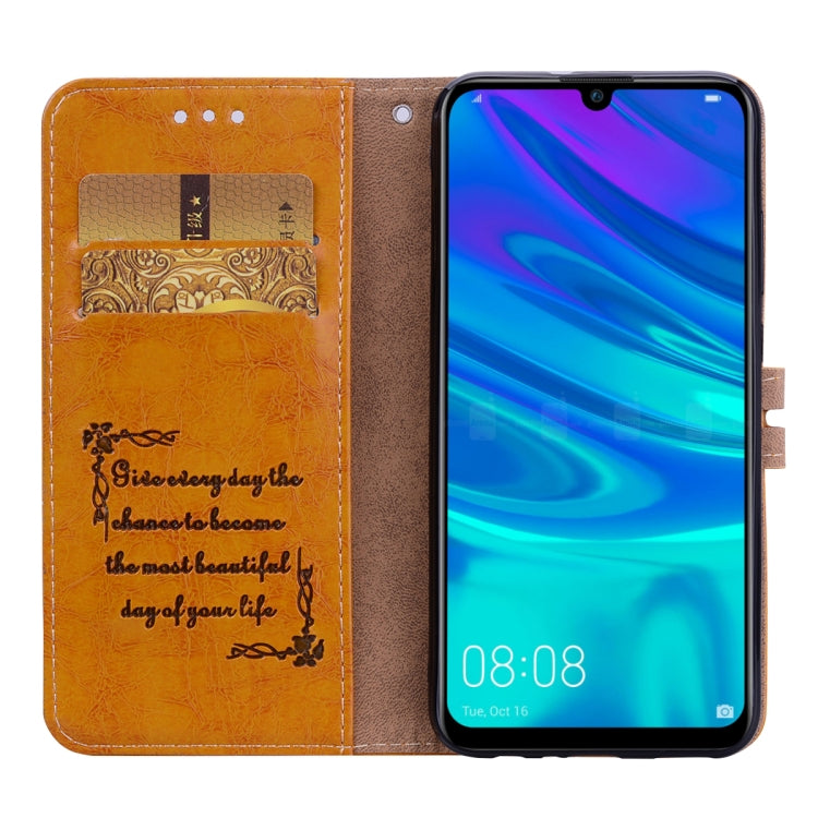 Business Style Oil Wax Texture Horizontal Flip Leather Case for Huawei P Smart 2019, with Holder & Card Slots & Wallet