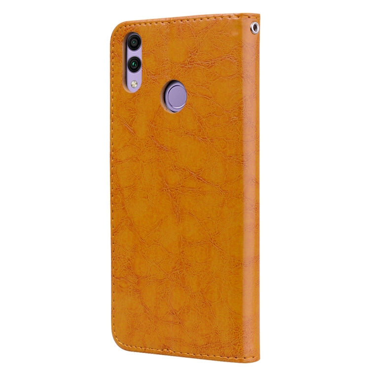 Business Style Oil Wax Texture Horizontal Flip Leather Case for Huawei Honor 8C, with Holder & Card Slots & Wallet