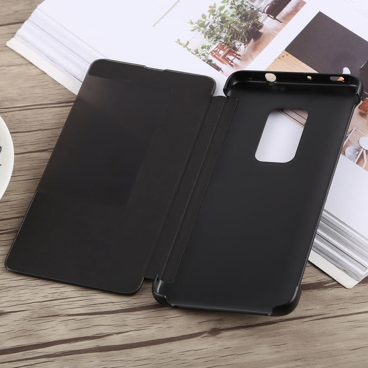 Litchi Texture Smart Horizontal Flip Leather Case for Huawei Mate 20, With Call Display ID (Black)