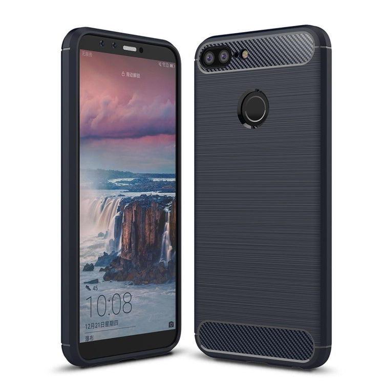 For Huawei  Honor 9 Lite Brushed Texture Carbon Fiber Shockproof TPU Protective Back Case