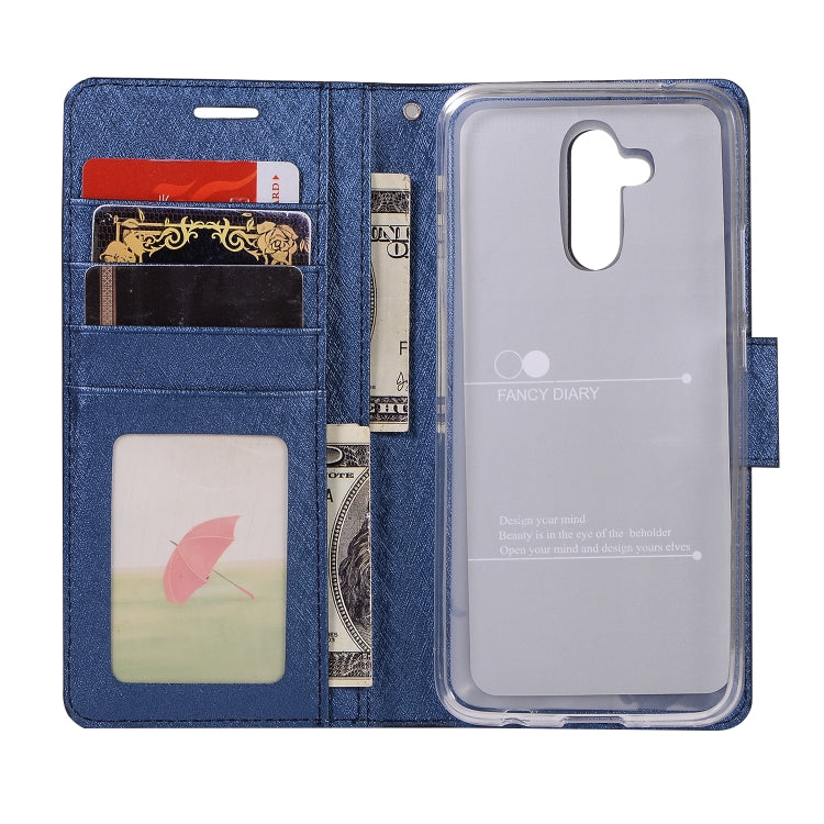Silk Texture Horizontal Flip Leather Case for Huawei Mate 20 Lite, with Holder & Card slots & Wallet & Photo Frame