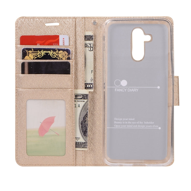 Silk Texture Horizontal Flip Leather Case for Huawei Mate 20 Lite, with Holder & Card slots & Wallet & Photo Frame