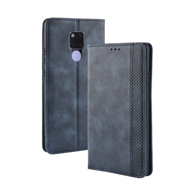Magnetic Buckle Retro Texture Horizontal Flip Leather Case for Huawei Mate 20, with Holder & Card Slots & Wallet