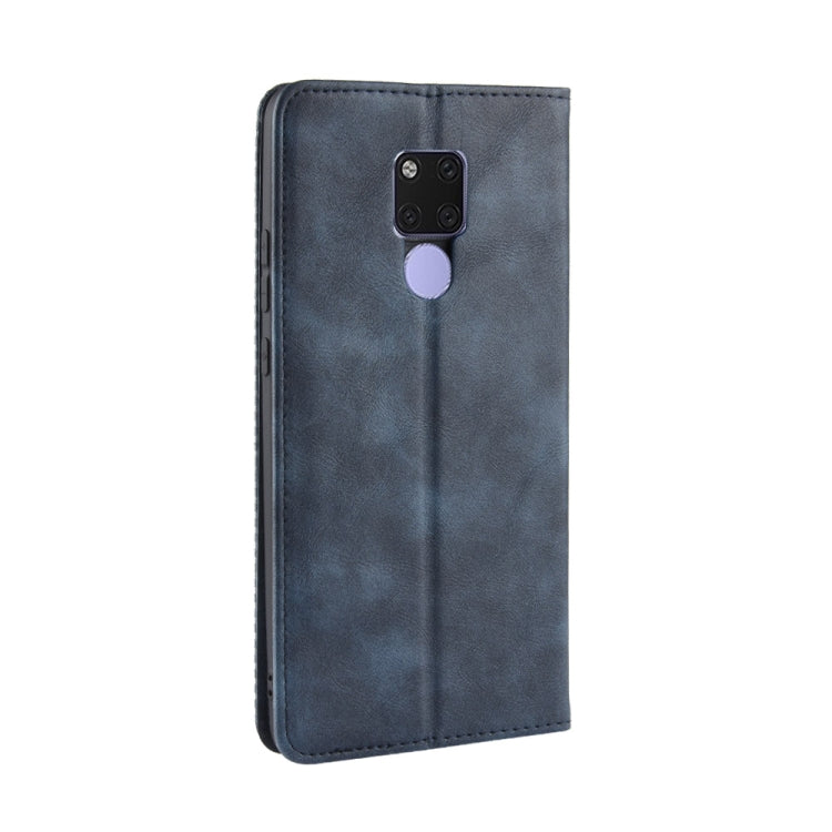 Magnetic Buckle Retro Texture Horizontal Flip Leather Case for Huawei Mate 20, with Holder & Card Slots & Wallet