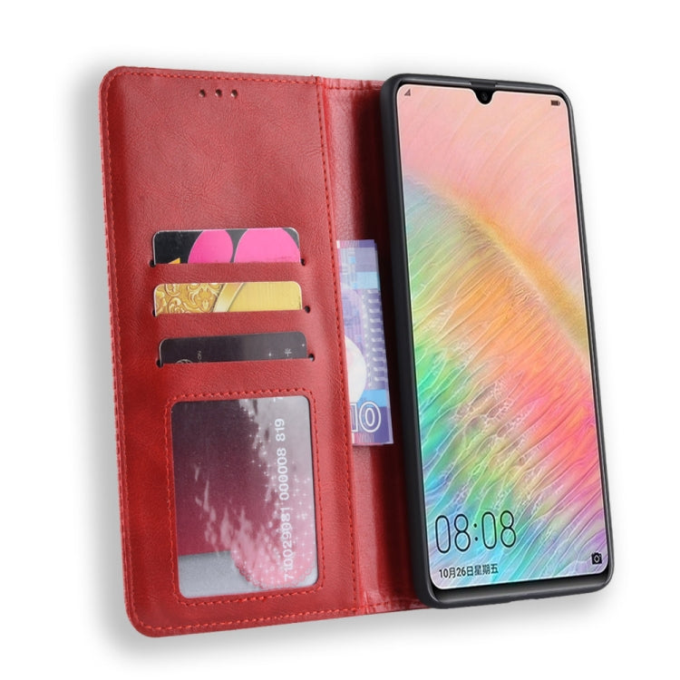 Magnetic Buckle Retro Texture Horizontal Flip Leather Case for Huawei Mate 20, with Holder & Card Slots & Wallet