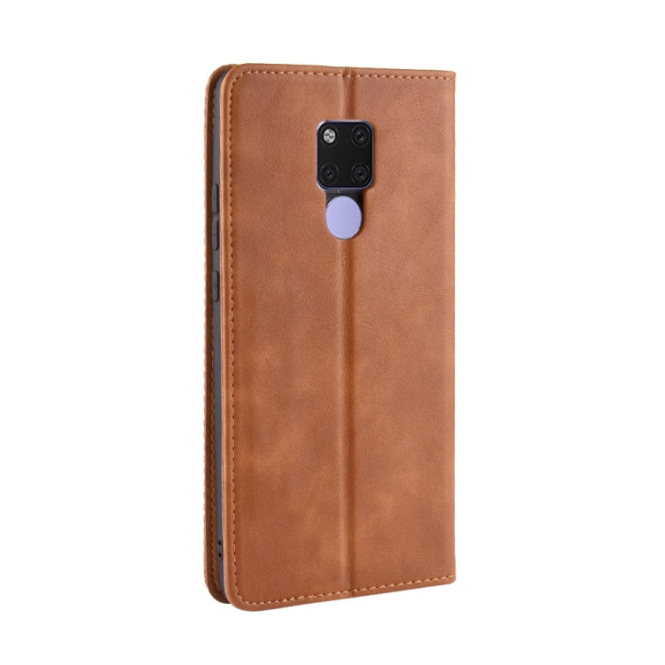 Magnetic Buckle Retro Texture Horizontal Flip Leather Case for Huawei Mate 20, with Holder & Card Slots & Wallet