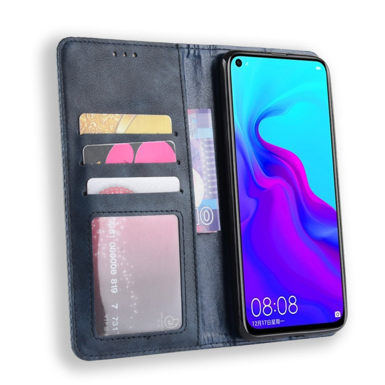 Magnetic Buckle Retro Texture Horizontal Flip Leather Case for Huawei nova 4, with Holder & Card Slots & Wallet