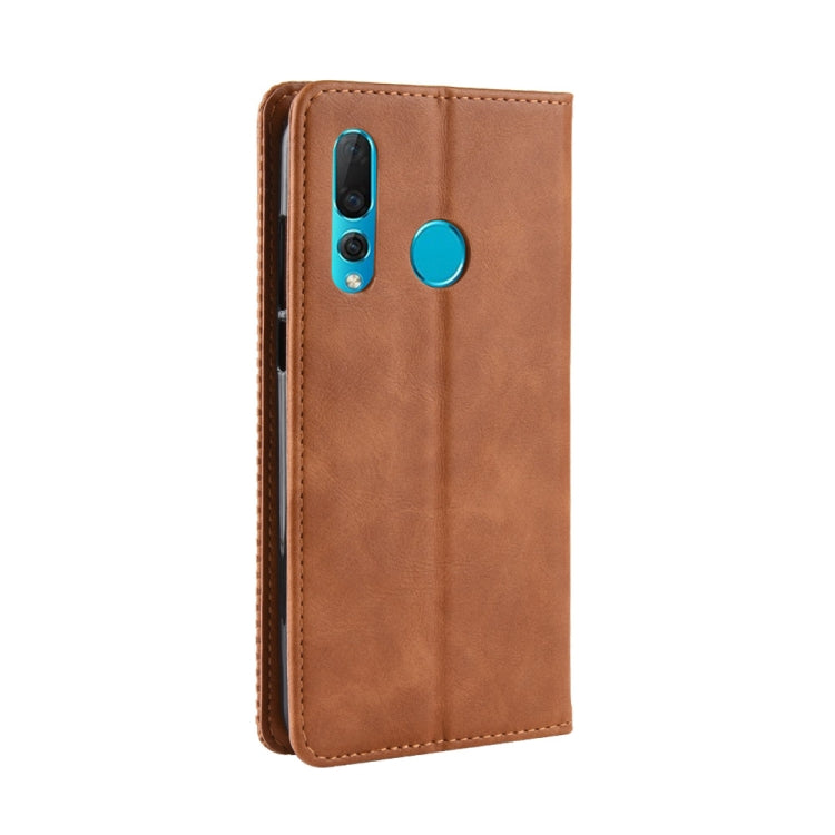 Magnetic Buckle Retro Texture Horizontal Flip Leather Case for Huawei nova 4, with Holder & Card Slots & Wallet