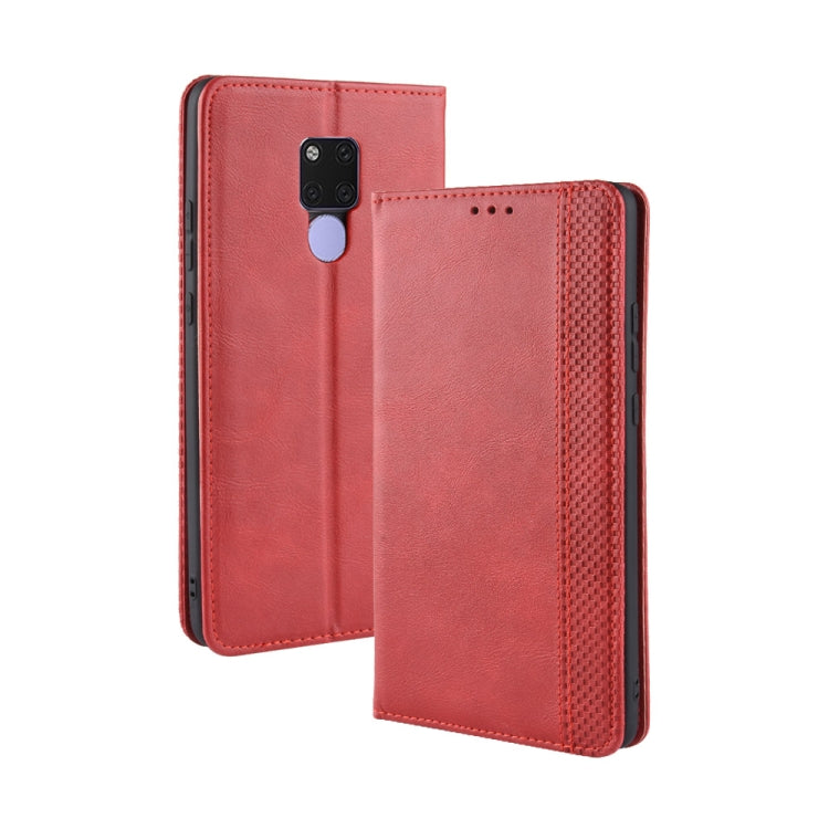 Magnetic Buckle Retro Texture Horizontal Flip Leather Case for Huawei Mate 20 X, with Holder & Card Slots & Wallet