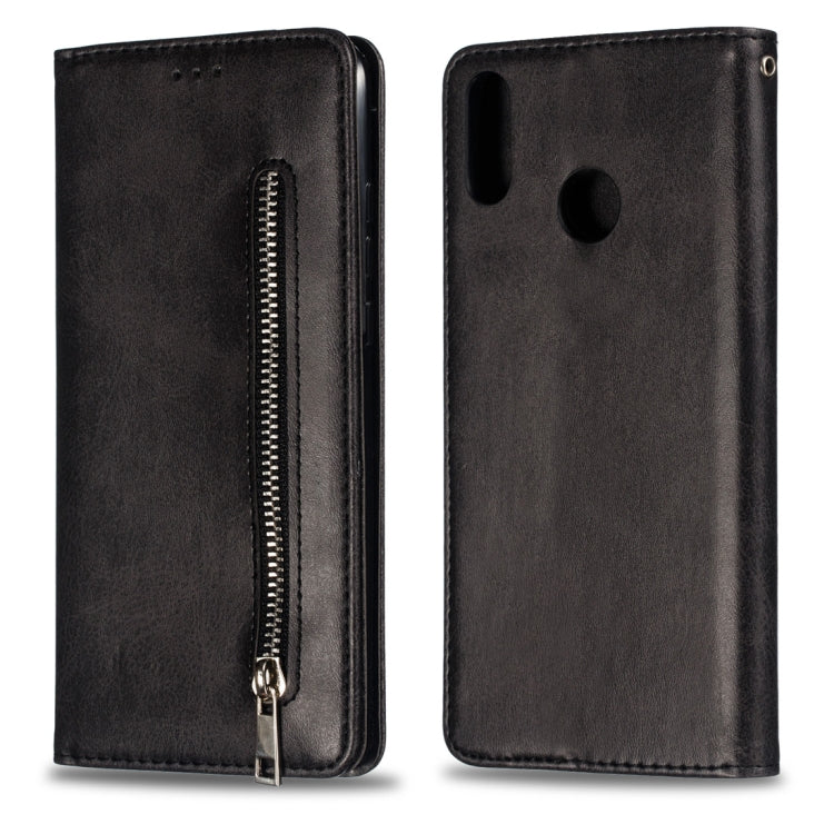 Calf Texture Zipper Magnetic Horizontal Flip Leather Case for Huawei Y9 (2019) / Enjoy 9 Plus, with Wallet & Holder & Card Slots