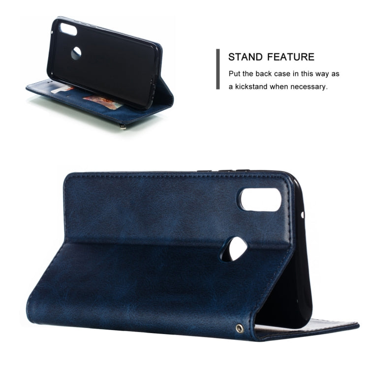 Calf Texture Zipper Magnetic Horizontal Flip Leather Case for Huawei Y9 (2019) / Enjoy 9 Plus, with Wallet & Holder & Card Slots