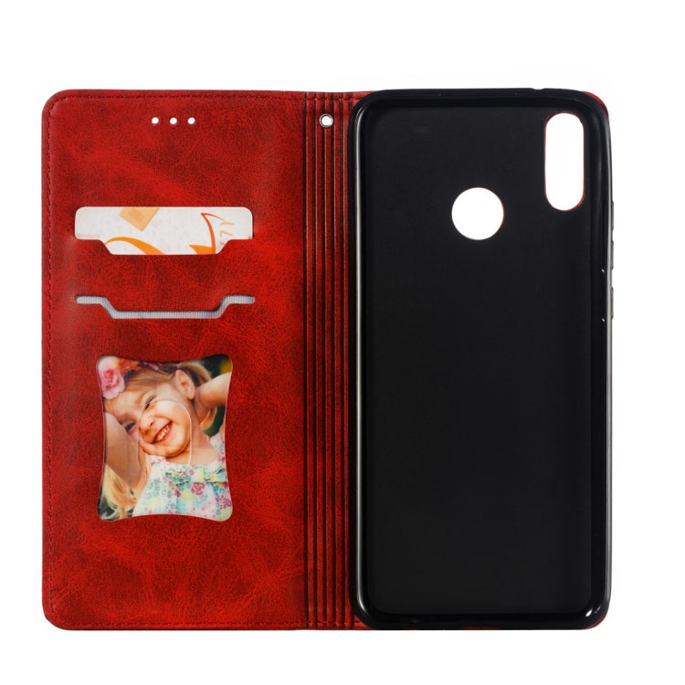 Calf Texture Zipper Magnetic Horizontal Flip Leather Case for Huawei Y9 (2019) / Enjoy 9 Plus, with Wallet & Holder & Card Slots