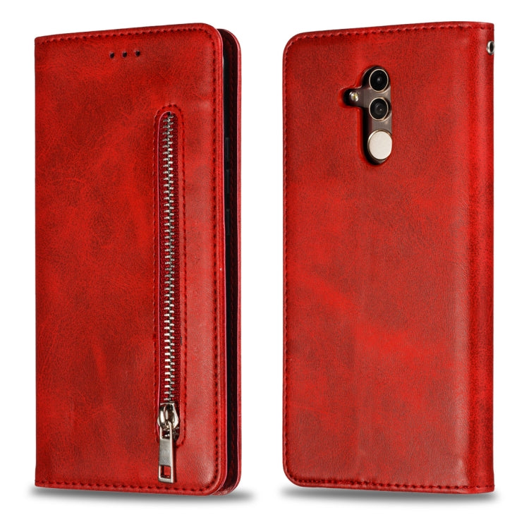 Calf Texture Zipper Magnetic Horizontal Flip Leather Case for Huawei Mate 20 Lite, with Wallet & Holder & Card Slots