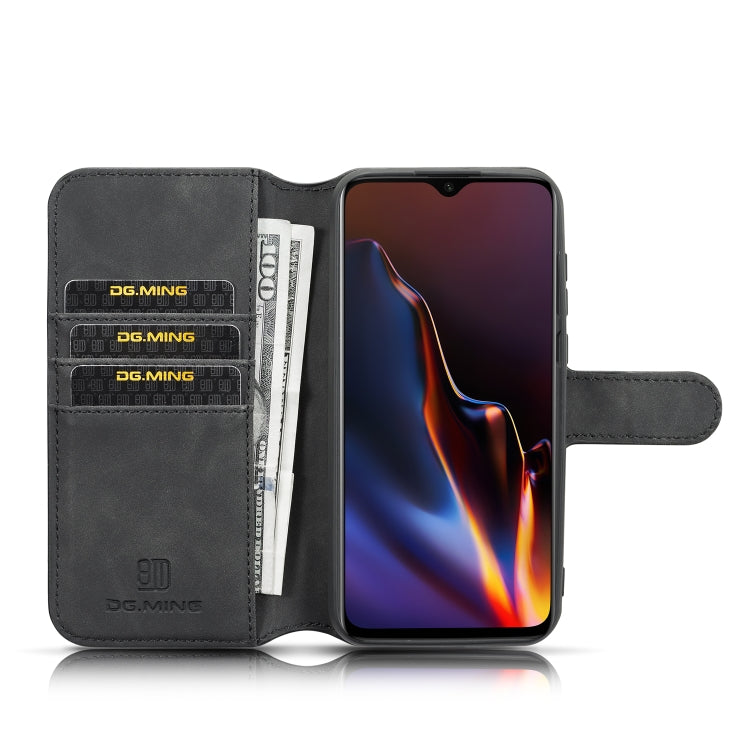 DG.MING Retro Oil Side Horizontal Flip Case for Huawei Honor Y5 (2019), with Holder & Card Slots & Wallet
