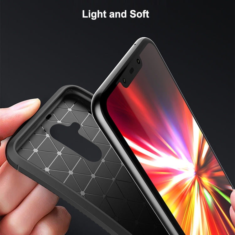 Beetle Shape Carbon Fiber Texture Shockproof TPU Case for Huawei Mate 20 Lite(Brown)