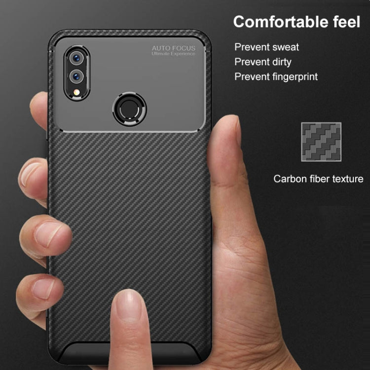 Beetle Shape Carbon Fiber Texture Shockproof TPU Case for Huawei Honor Note 10