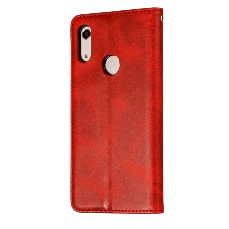 Calf Texture Zipper Magnetic Horizontal Flip Leather Case for Huawei Honor 8A, with Wallet & Holder & Card Slots