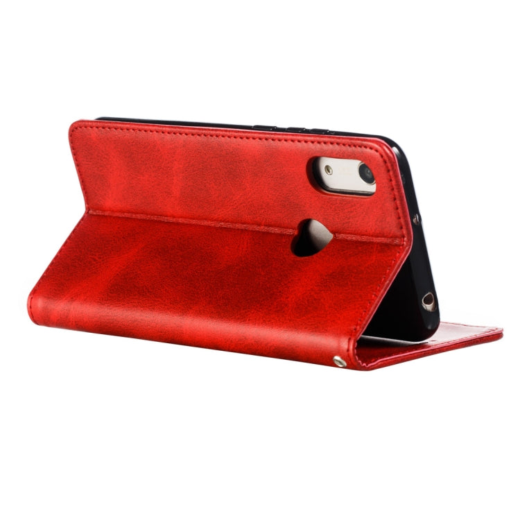 Calf Texture Zipper Magnetic Horizontal Flip Leather Case for Huawei Honor 8A, with Wallet & Holder & Card Slots