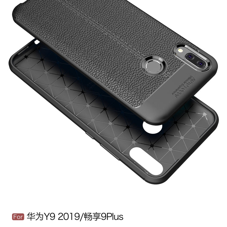 Litchi Texture TPU Shockproof Case for Huawei Y9 (2019)