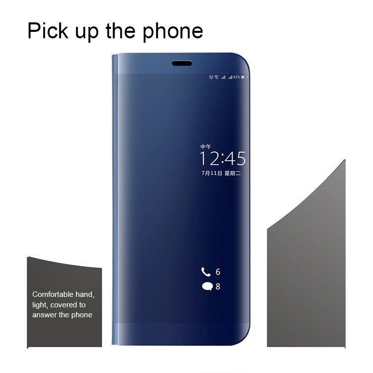 For Huawei  P10 Plus Electroplating PC + PU Horizontal Flip Protective Case with Holder & Sleep / Wake-up Function