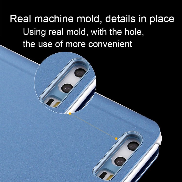 For Huawei  P10 Plus Electroplating PC + PU Horizontal Flip Protective Case with Holder & Sleep / Wake-up Function