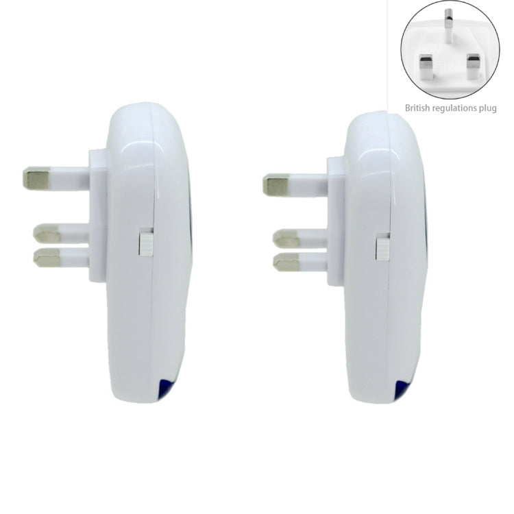 2 PCS 3W Electronic Ultrasonic Anti Mosquito Rat Insect Pest Repeller with Light, U