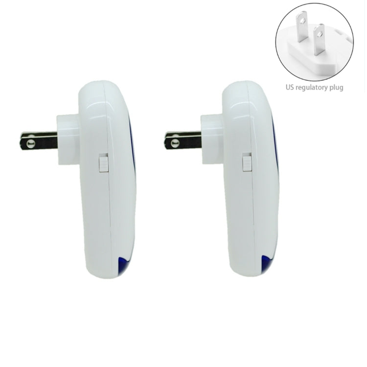 2 PCS 3W Electronic Ultrasonic Anti Mosquito Rat Insect Pest Repeller with Light, U
