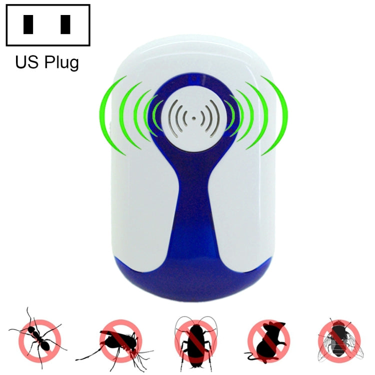 2 PCS 3W Electronic Ultrasonic Anti Mosquito Rat Insect Pest Repeller with Light, U