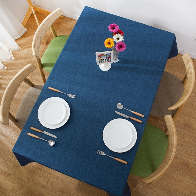 Modern Concise Waterproof Flax Rectangle Home Hotel Table Cloth, Size: 90*150cm