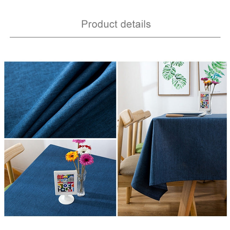 Modern Concise Waterproof Flax Rectangle Home Hotel Table Cloth, Size: 90*150cm
