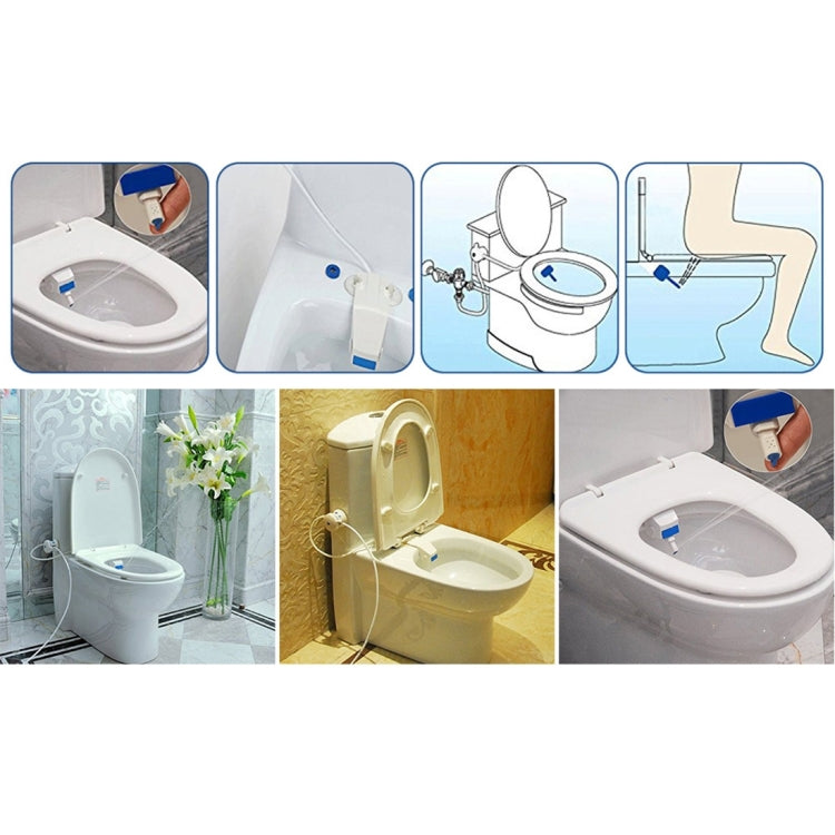 B8100 Sanitary Wall Smart Flushing Clean Tool Toilet Bidet Set(White)