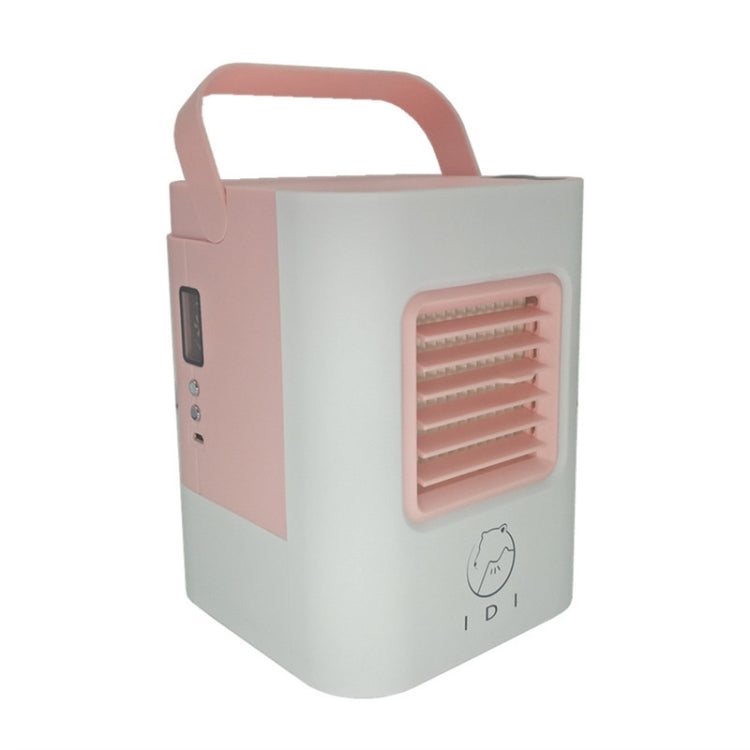 AC-01S Upgraded Version 2W IDI Portable Energy Efficient Evaporation Cooling Mini Air Conditioning Fan Air-cooler Purifier with 3 Speed Modes & LED Display & Handle for Home, Office, Camping