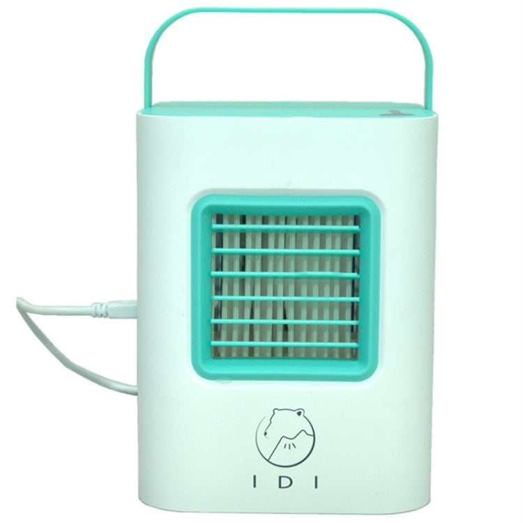 AC-01S Upgraded Version 2W IDI Portable Energy Efficient Evaporation Cooling Mini Air Conditioning Fan Air-cooler Purifier with 3 Speed Modes & LED Display & Handle for Home, Office, Camping