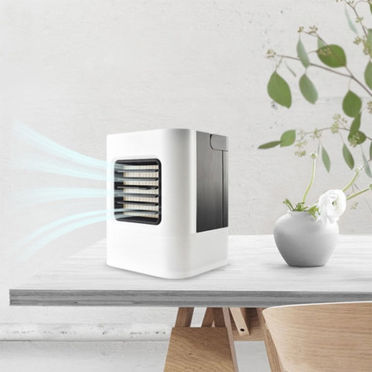 AC-01S Upgraded Version 2W IDI Portable Energy Efficient Evaporation Cooling Mini Air Conditioning Fan Air-cooler Purifier with 3 Speed Modes & LED Display & Handle for Home, Office, Camping